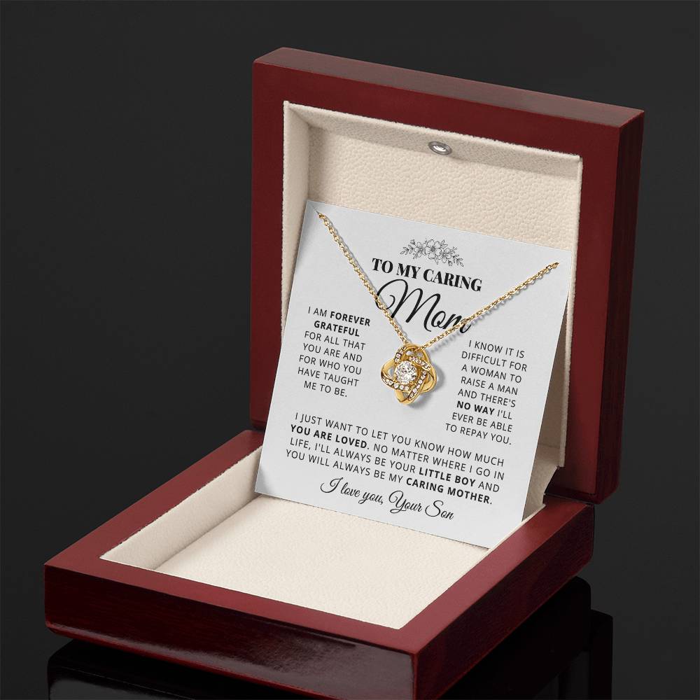To My Mom - Beautiful Gift Set - Love Knot Necklace -MLK003