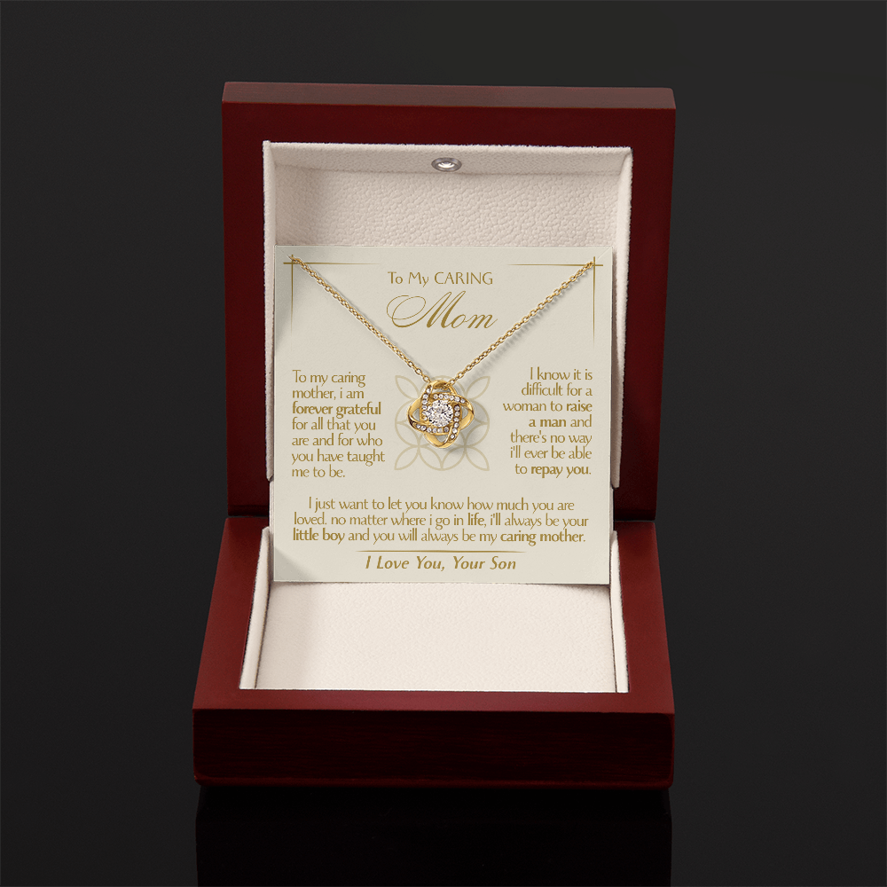 To My Mom - Beautiful Gift Set - Love Knot Necklace -MLK001