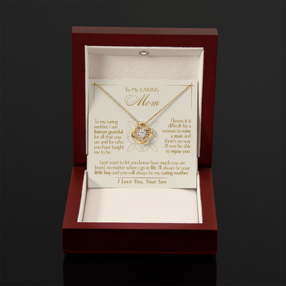To My Mom - Beautiful Gift Set - Love Knot Necklace -MLK001