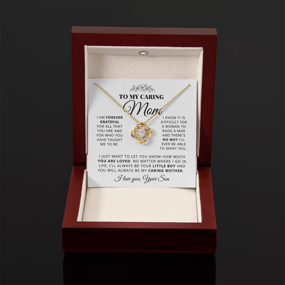 To My Mom - Beautiful Gift Set - Love Knot Necklace -MLK003
