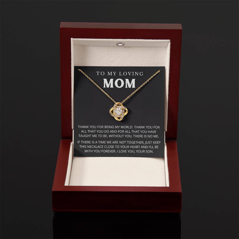 To My Mom - Beautiful Gift Set - Love Knot Necklace -MLK005