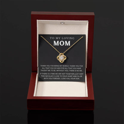 To My Mom - Beautiful Gift Set - Love Knot Necklace -MLK005