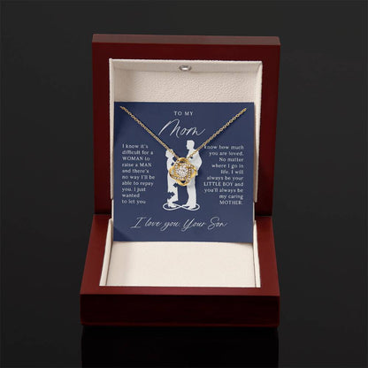 To My Mom - Beautiful Gift Set - Love Knot Necklace -MLK002