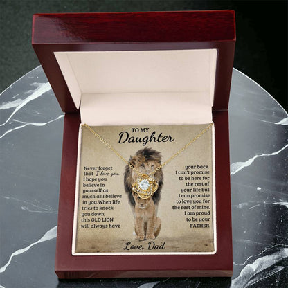 To My Daughter - Love Dad - Beautiful Gift Set - Love Knot Necklace -DLK018