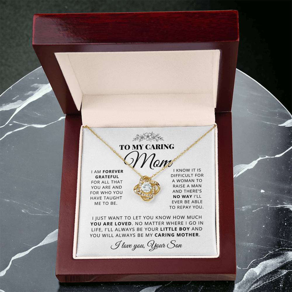 To My Mom - Beautiful Gift Set - Love Knot Necklace -MLK003
