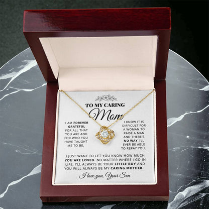 To My Mom - Beautiful Gift Set - Love Knot Necklace -MLK003