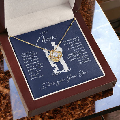 To My Mom - Beautiful Gift Set - Love Knot Necklace -MLK002