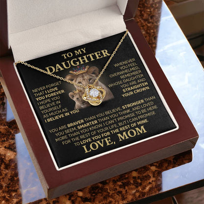 To My Daughter - Love Dad - Beautiful Gift Set - Love Knot Necklace -DLK015