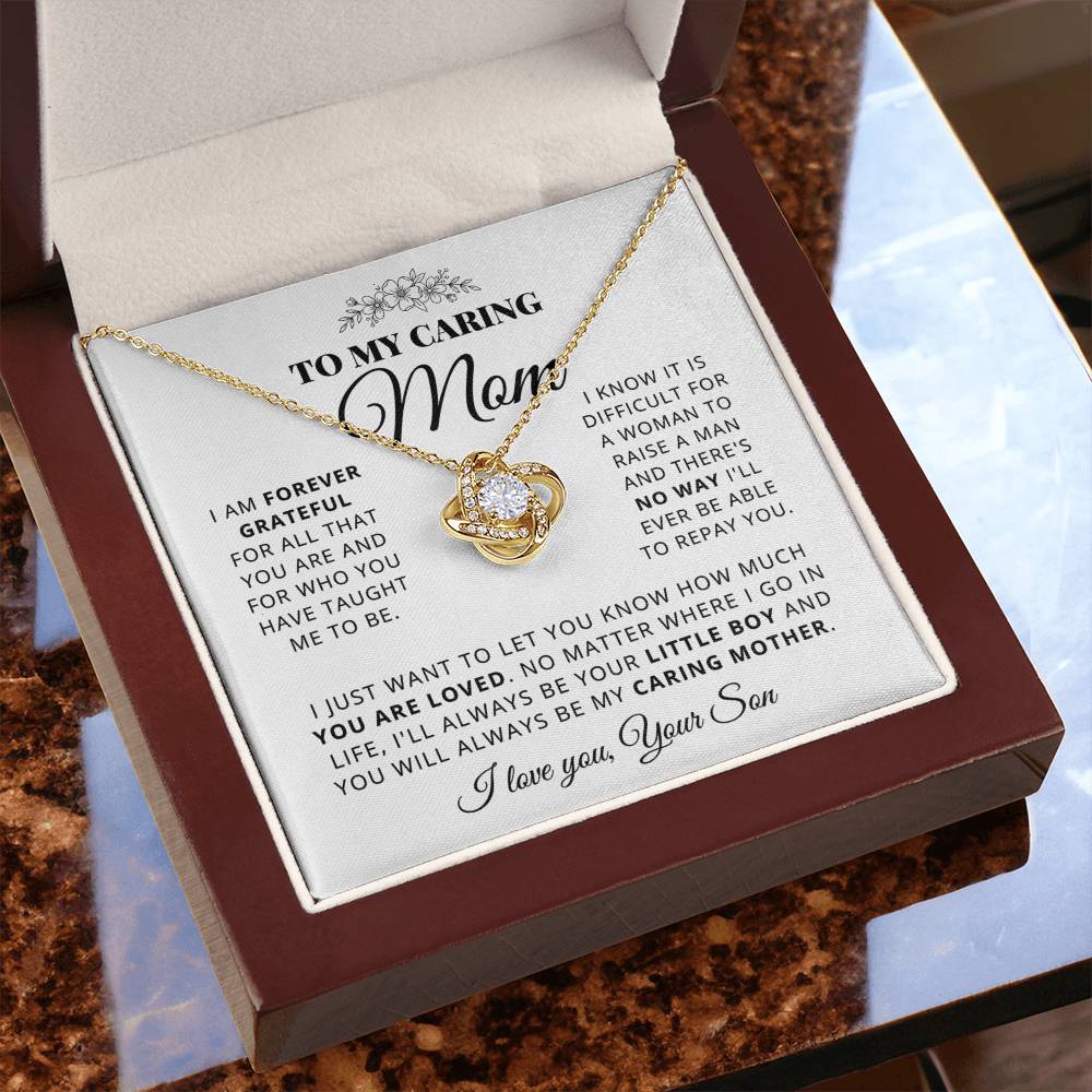 To My Mom - Beautiful Gift Set - Love Knot Necklace -MLK003