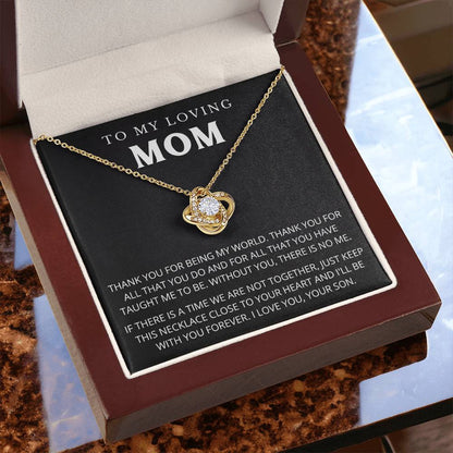 To My Mom - Beautiful Gift Set - Love Knot Necklace -MLK005