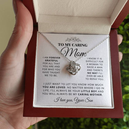 To My Mom - Beautiful Gift Set - Love Knot Necklace -MLK003