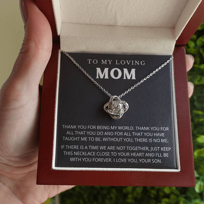 To My Mom - Beautiful Gift Set - Love Knot Necklace -MLK005