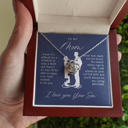 To My Mom - Beautiful Gift Set - Love Knot Necklace -MLK002