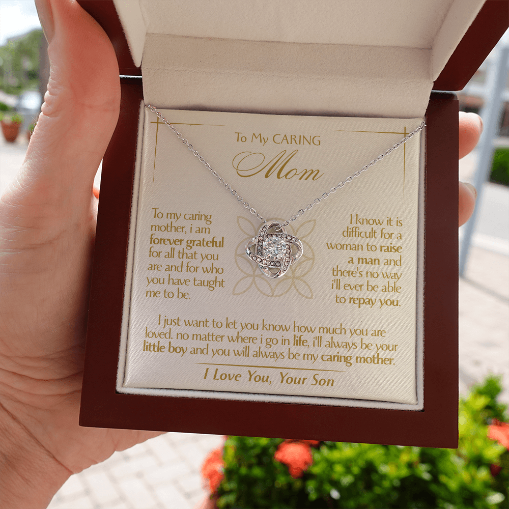 To My Mom - Beautiful Gift Set - Love Knot Necklace -MLK001