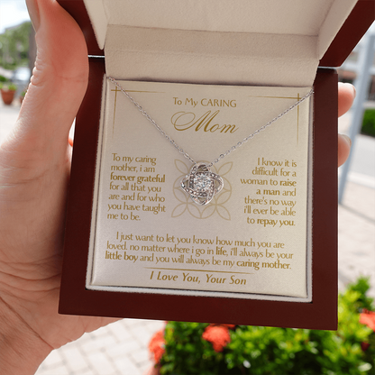 To My Mom - Beautiful Gift Set - Love Knot Necklace -MLK001