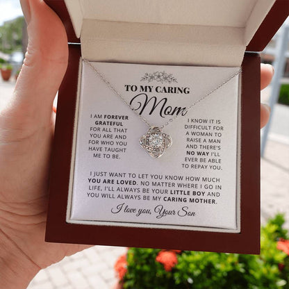 To My Mom - Beautiful Gift Set - Love Knot Necklace -MLK003