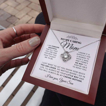 To My Mom - Beautiful Gift Set - Love Knot Necklace -MLK003