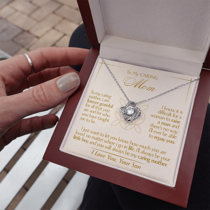 To My Mom - Beautiful Gift Set - Love Knot Necklace -MLK001