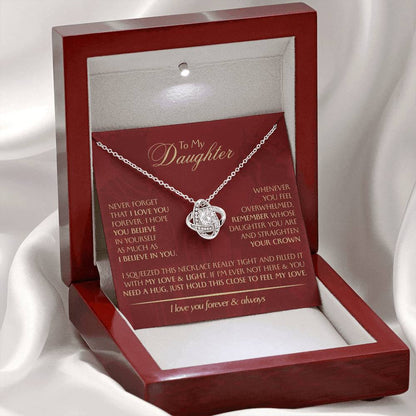 To My Daughter - Love Dad - Beautiful Gift Set - Love Knot Necklace -DLK005