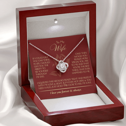 To My Wife - Beautiful Gift Set - Love Knot Necklace - WLKL001