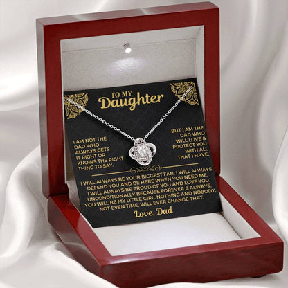 To My Daughter - Love Dad - Beautiful Gift Set - Love Knot Necklace -DLK004