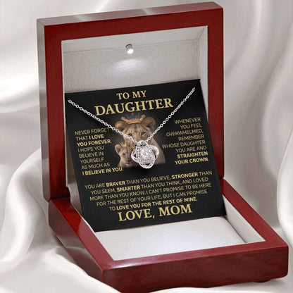 To My Daughter - Love Dad - Beautiful Gift Set - Love Knot Necklace -DLK015