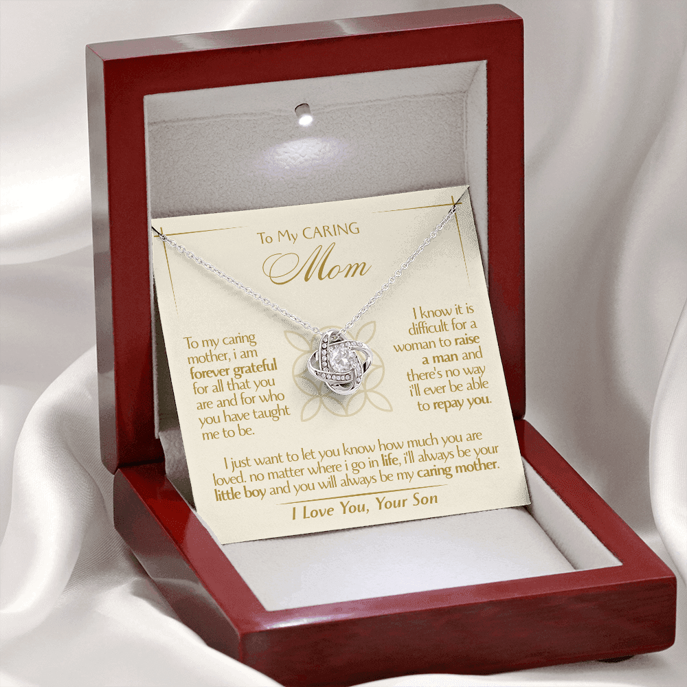 To My Mom - Beautiful Gift Set - Love Knot Necklace -MLK001