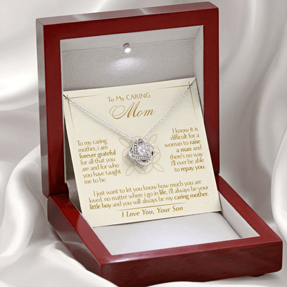 To My Mom - Beautiful Gift Set - Love Knot Necklace -MLK001