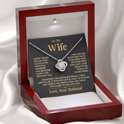 To My Wife - Beautiful Gift Set - Love Knot Necklace - WLKL010