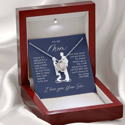 To My Mom - Beautiful Gift Set - Love Knot Necklace -MLK002