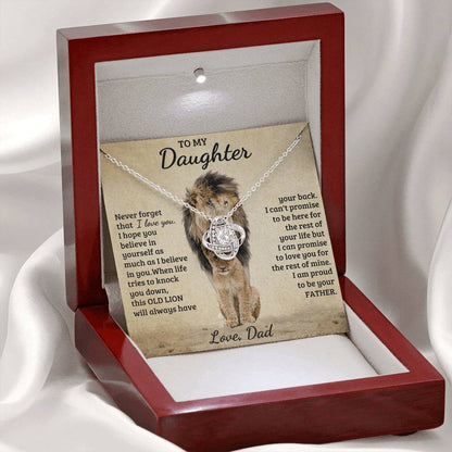 To My Daughter - Love Dad - Beautiful Gift Set - Love Knot Necklace -DLK018