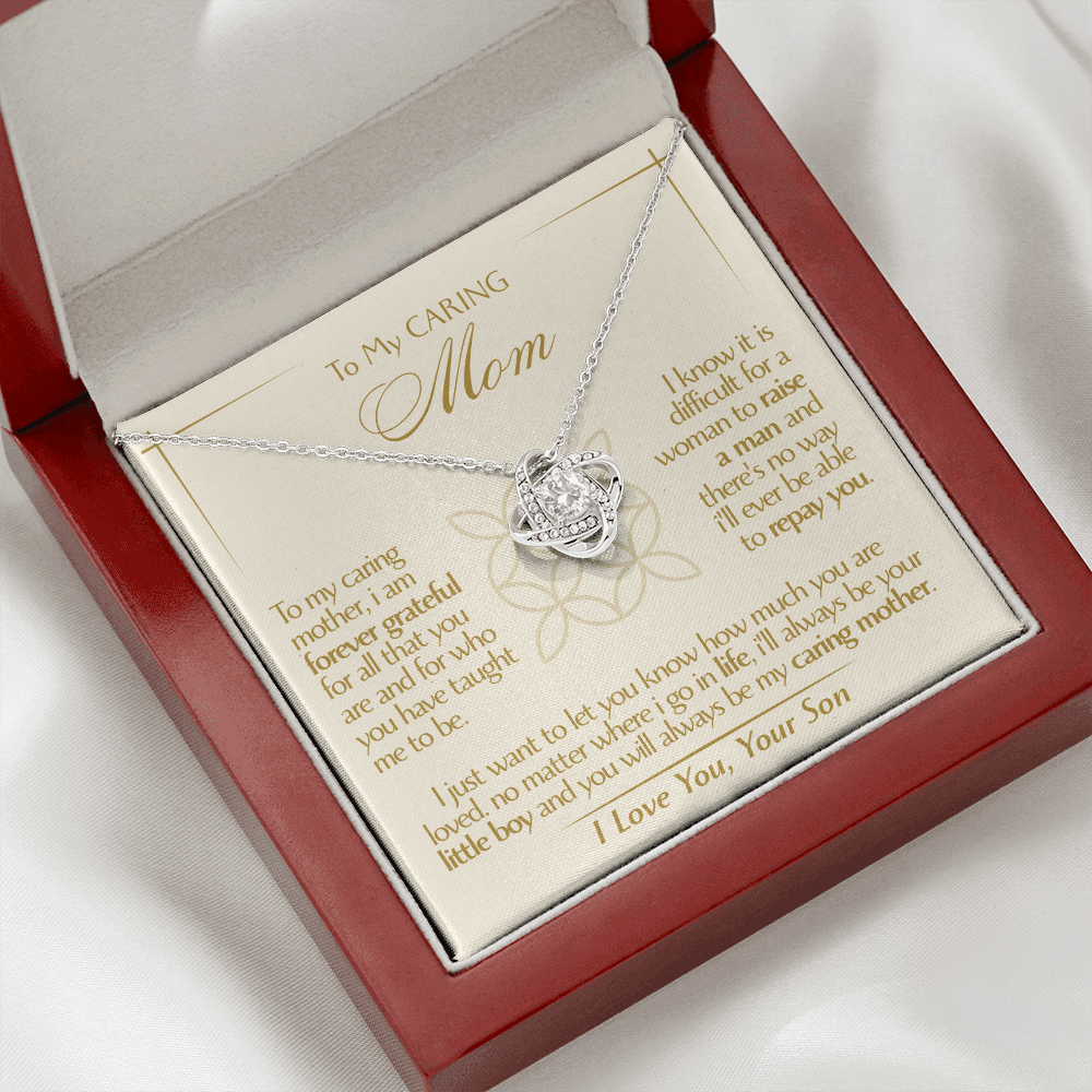 To My Mom - Beautiful Gift Set - Love Knot Necklace -MLK001