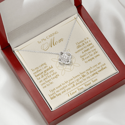 To My Mom - Beautiful Gift Set - Love Knot Necklace -MLK001