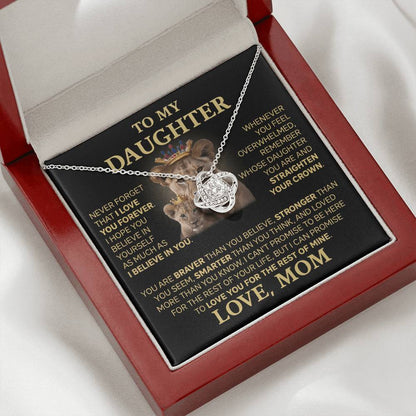 To My Daughter - Love Dad - Beautiful Gift Set - Love Knot Necklace -DLK015