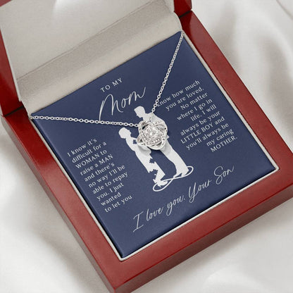 To My Mom - Beautiful Gift Set - Love Knot Necklace -MLK002