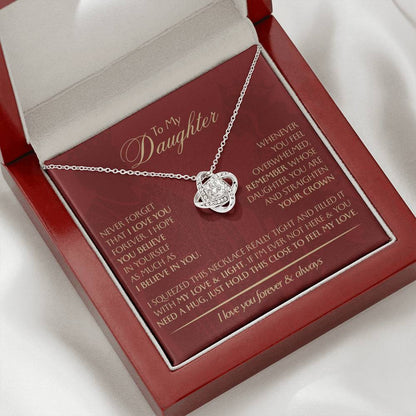 To My Daughter - Love Dad - Beautiful Gift Set - Love Knot Necklace -DLK005