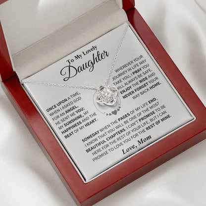 To My Daughter - Love Dad - Beautiful Gift Set - Love Knot Necklace -DLK012