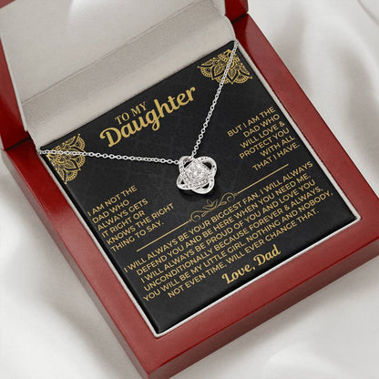 To My Daughter - Love Dad - Beautiful Gift Set - Love Knot Necklace -DLK004