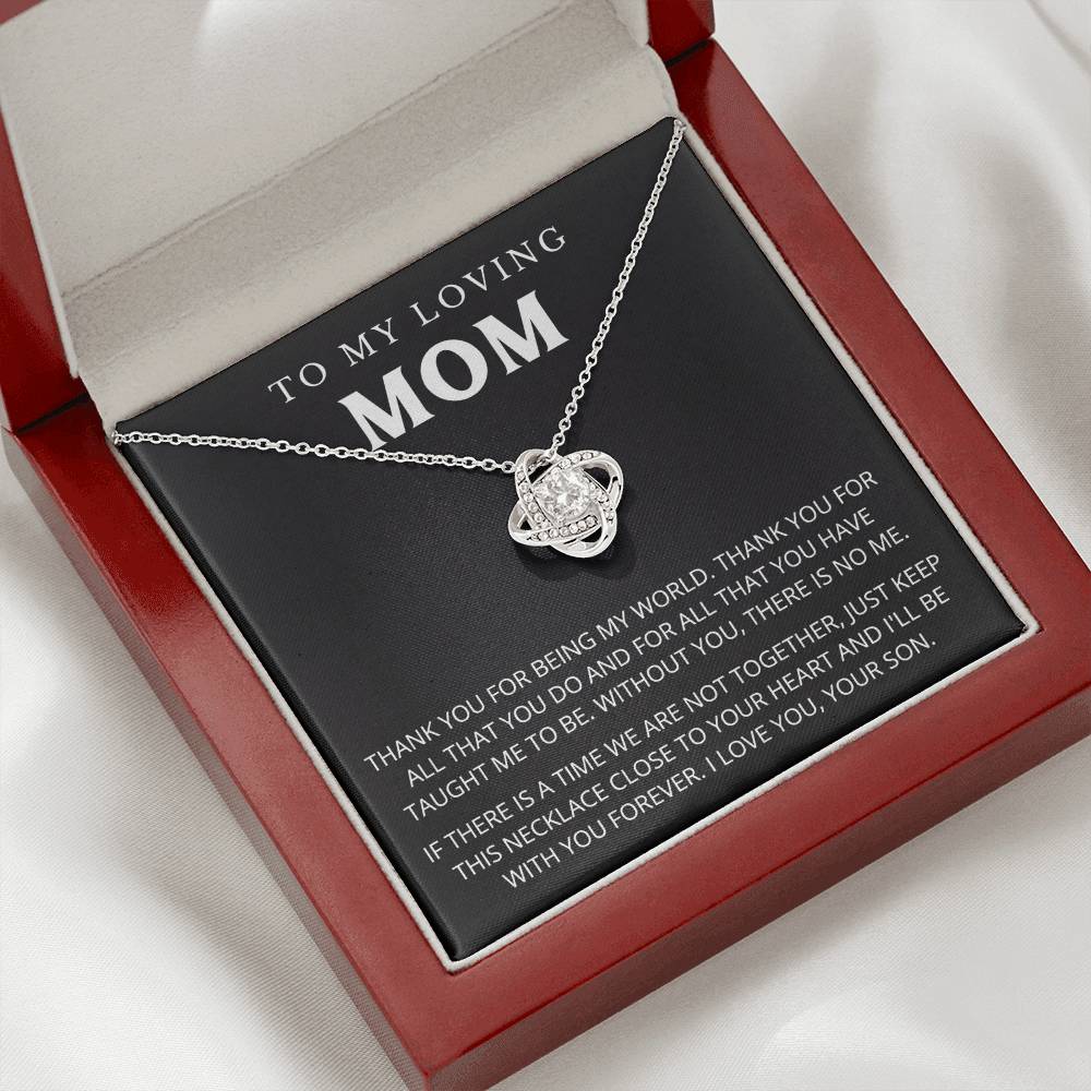 To My Mom - Beautiful Gift Set - Love Knot Necklace -MLK005