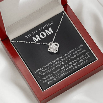 To My Mom - Beautiful Gift Set - Love Knot Necklace -MLK005
