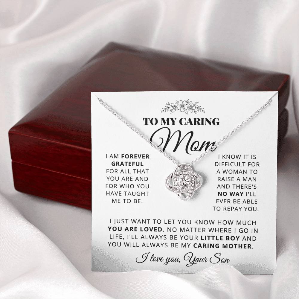 To My Mom - Beautiful Gift Set - Love Knot Necklace -MLK003