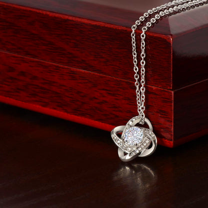To My Daughter - Love Dad - Beautiful Gift Set - Love Knot Necklace -DLK008