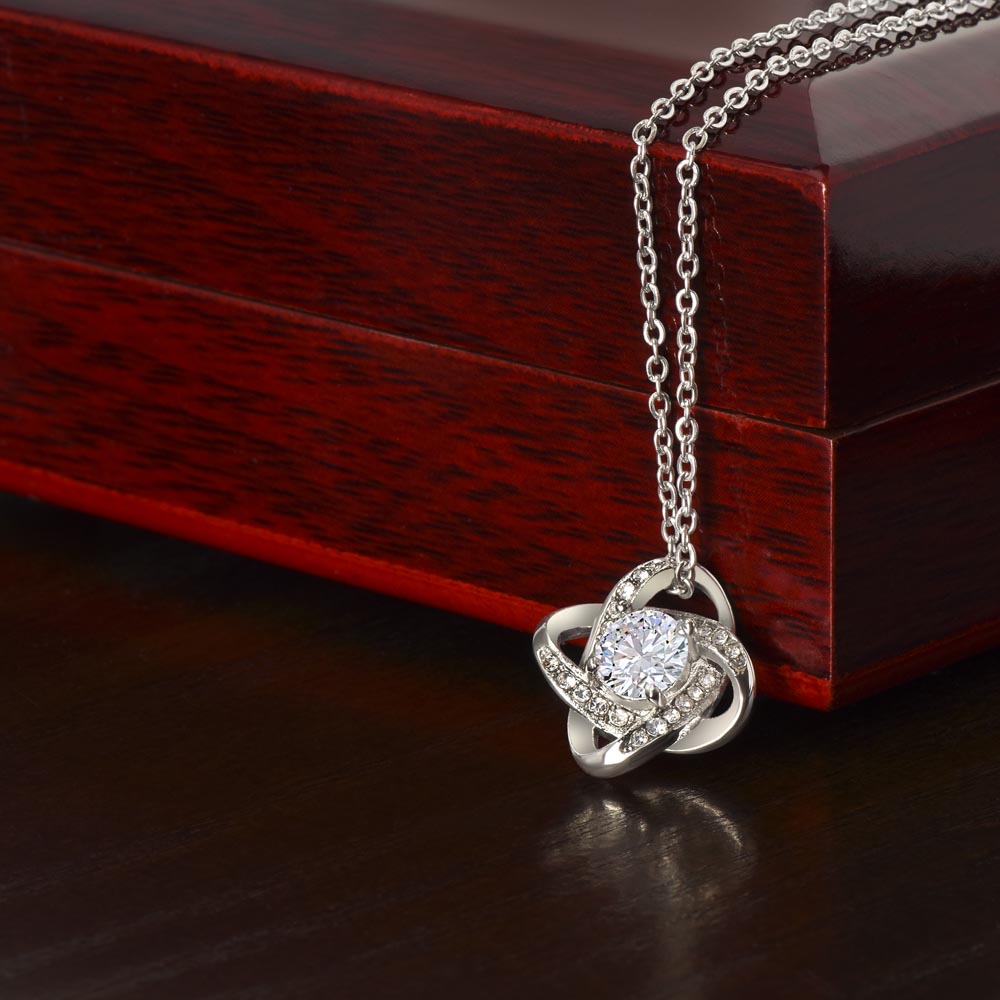 To My Daughter - Love Dad - Beautiful Gift Set - Love Knot Necklace -DLK015