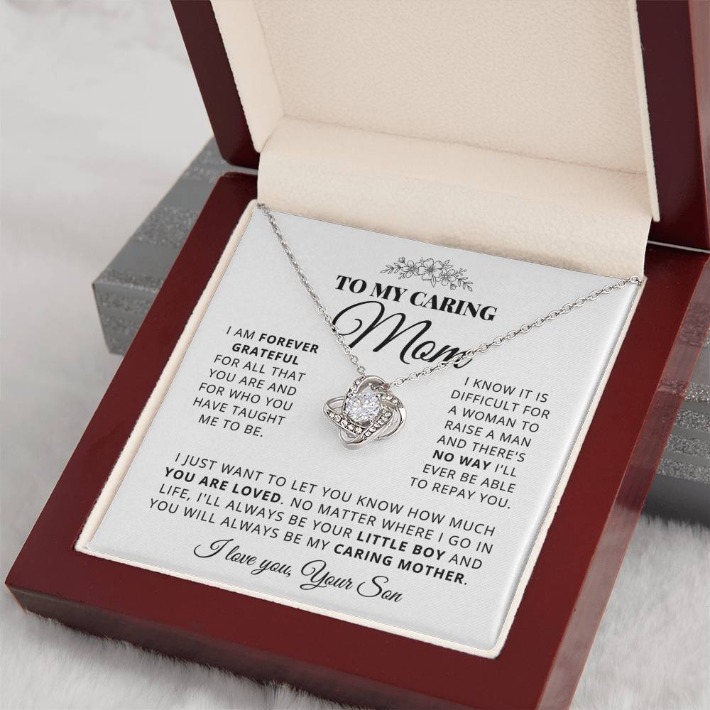 To My Mom - Beautiful Gift Set - Love Knot Necklace -MLK003