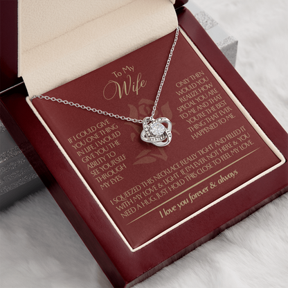 To My Wife - Beautiful Gift Set - Love Knot Necklace - WLKL001