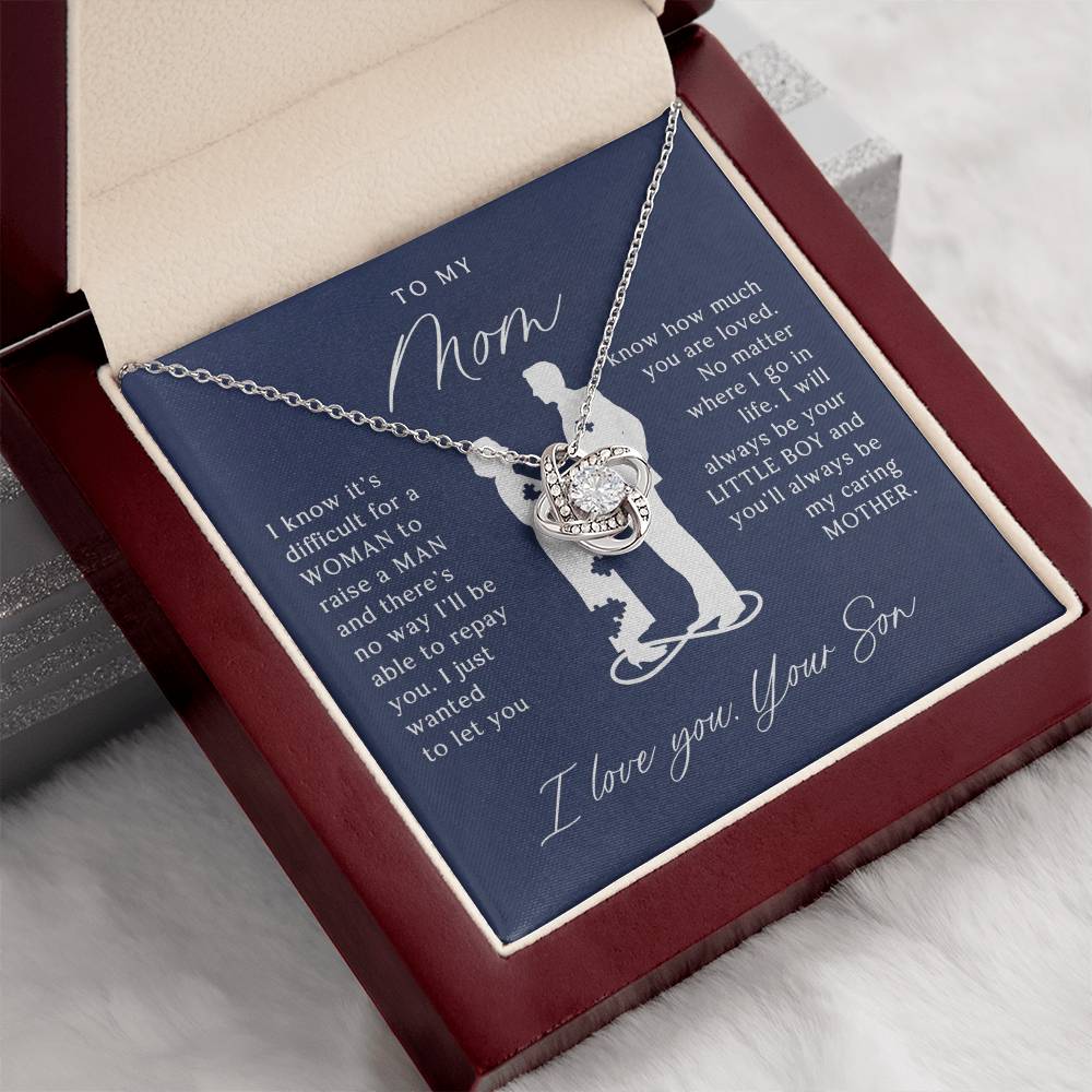 To My Mom - Beautiful Gift Set - Love Knot Necklace -MLK002