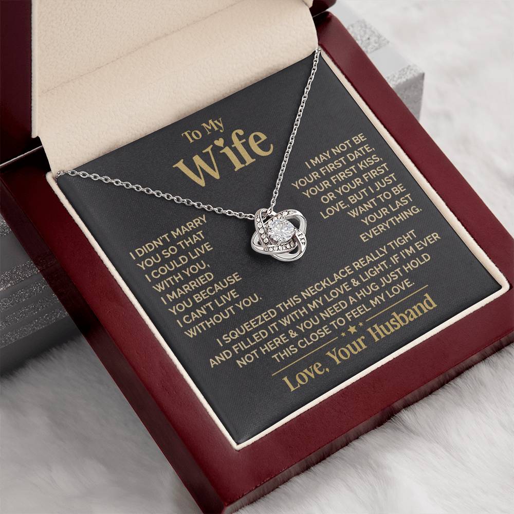 To My Wife - Beautiful Gift Set - Love Knot Necklace - WLKL010