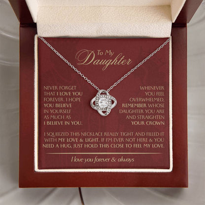 To My Daughter - Love Dad - Beautiful Gift Set - Love Knot Necklace -DLK005