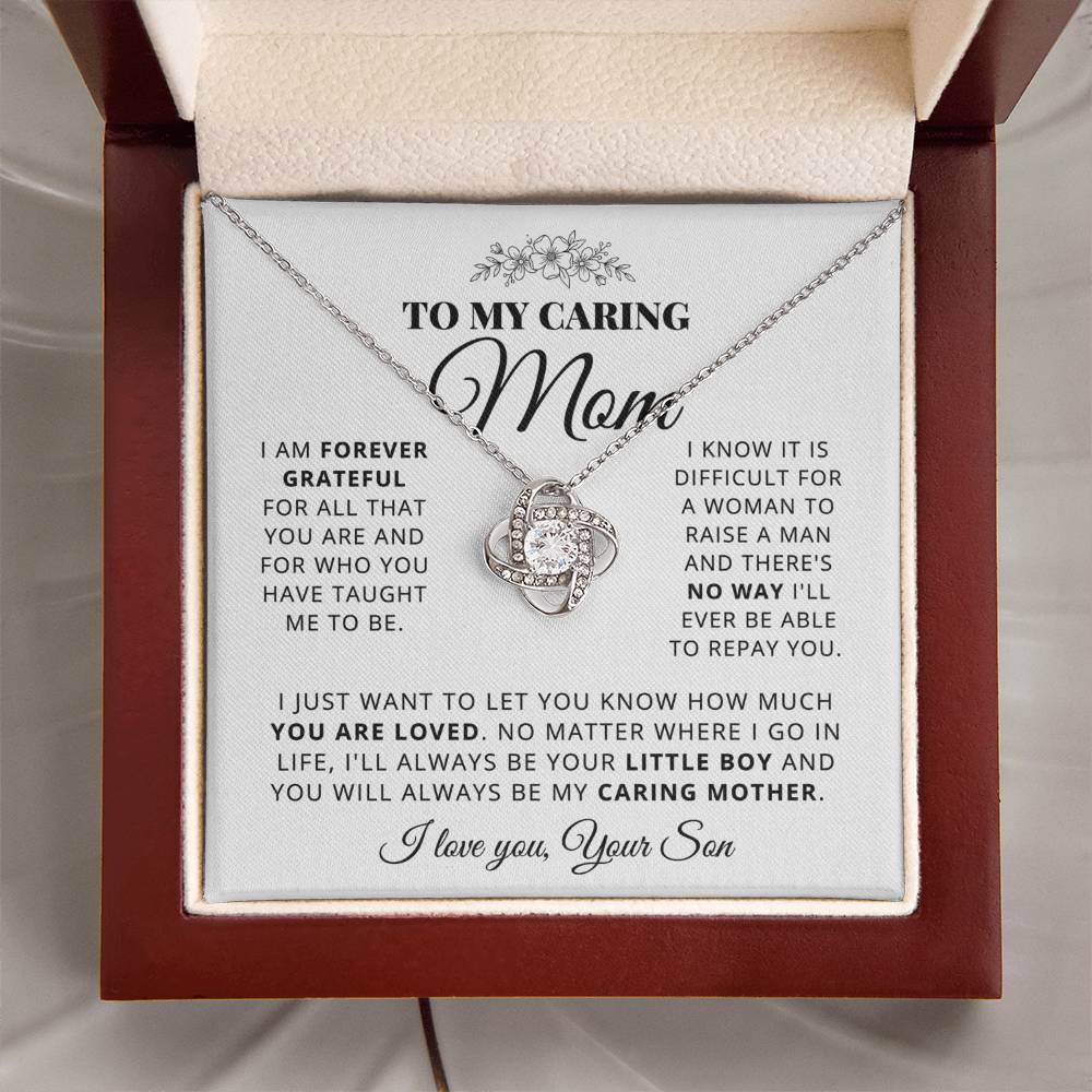 To My Mom - Beautiful Gift Set - Love Knot Necklace -MLK003