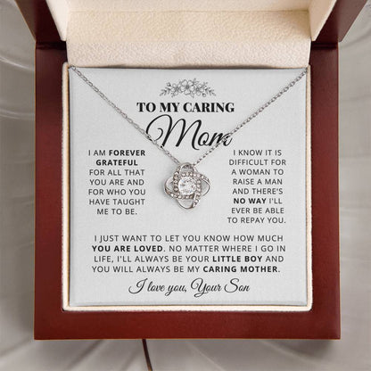 To My Mom - Beautiful Gift Set - Love Knot Necklace -MLK003